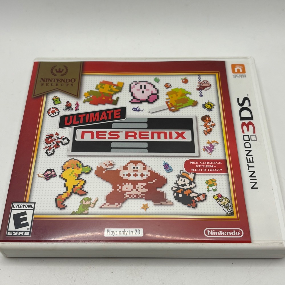 Ultimate NES Remix Nintendo 3DS Nintendo Selects Compilation Game Case Cartridge